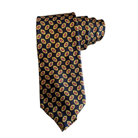 Vintage Saks Fifth Ave Paisley print silk tie - Picture 1 of 5